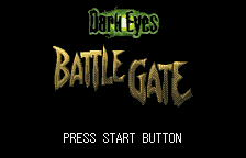 Dark Eyes - Battle Gate title screen for WonderSwan Color